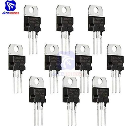 10PCS/Lot IC Chip Voltage Regulator L7812CV L7812 7812 TO-220 Positive Fixed 1 Output 12V 1.5A