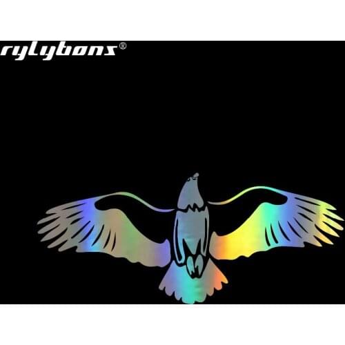 Rylybons Flying High-winged Eagle Car Stickers Motorcycle decals Car Body Window Stickers Car Styling Full Body Car Sticker