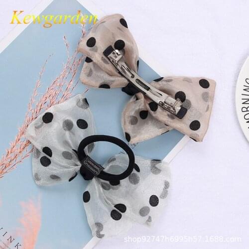 Kewgarden Girls bow-hair clip hair ring childrens temperament knot spring tiara 5pcs