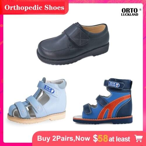 Toddler Boy Summer Flatfoot Sandals Baby Orthopedic Casual School Shoes For Kids Children Black Indoor Footwear Big Sizes