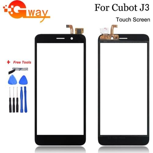 FATGWAY 5.0" For Cubot J3 Touch Panel Touch Screen Digitizer Mobile Replacement Black For Cubot J3 Glass Sensor With Tools