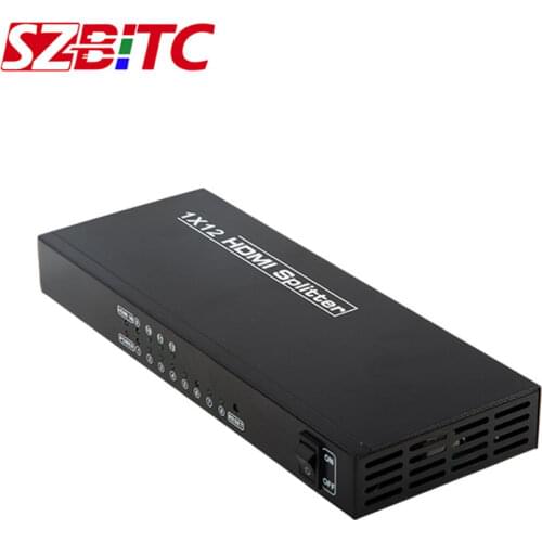 SZBITC 1x12 HD Splitter 4K@30Hz Video distributes 1 to 12 Displays 3D HDMI Splitter Distribution For 4K HDTV