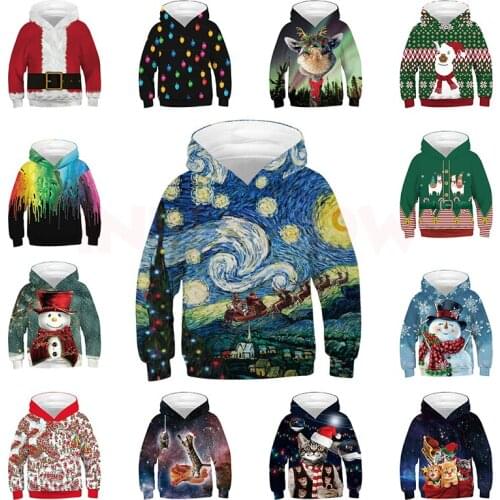 2019 Dog 3d Print Kids Hoodies Childrens Sweatshirt for Boys Pullover Warm Animal Baby Boy Clothes Girls Hoodie for Teens 14