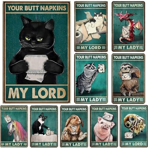 Toilet Paper Your Butt Napkins Sent By Fantastic Beasts Vintage Pub Bar Bathroom Metal Tin Sign Plaque Wall Decor Iron Posters
