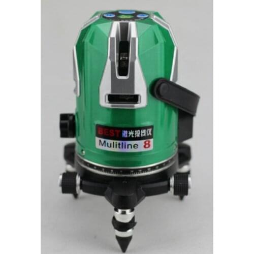 High precision 8 line green laser level