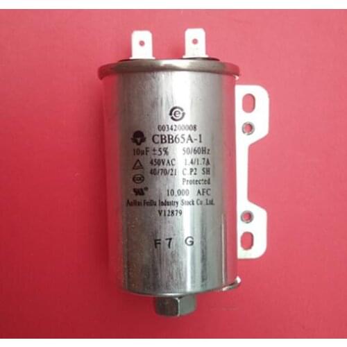 Washing Machine Parts aluminum housing Capacitor with rack 450VAC 10UF