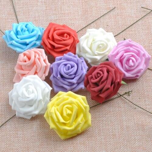 10pcs Head Decor Rose Artificial Flowers PE Foam Floral Latex Real Touch Rose Wedding Bouquet Home Party Design Flowers CP0689
