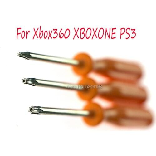 100PCS Security Screwdriver for Xbox 360 one / ps4/ PS3 Tamperproof Hole Repairing Opening Tool Screw Driver Torx T6 T8 T10