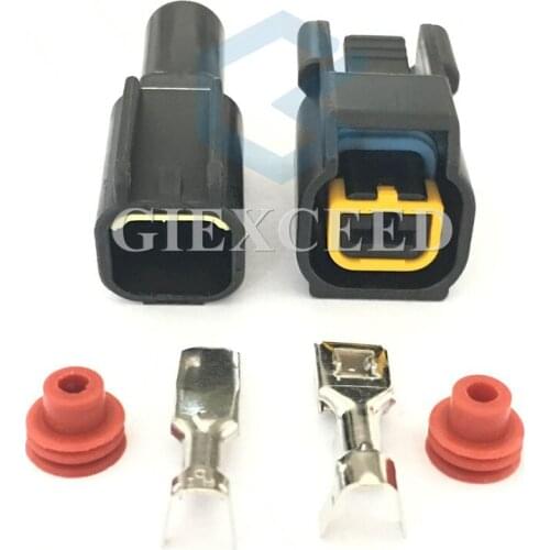 2 Sets 1 Pin Female Male 7222-2418-30 QLW-A-1M QLW-A-1F Waterproof Automotive Connector Auto Wiring Socket