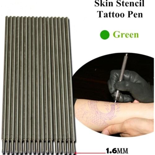 20pcs Green Tattoo Skin Marking Pens For Tattoo Stencil Outline Supply
