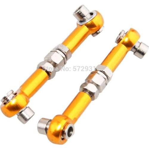 2pcs 02017 122017 Aluminum Front / Rear Linkages Alloy Sonic Servos Link 08242 06016 1/10 Upgrade Parts For HSP 94111 94188