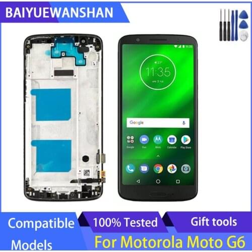 5.7" For Moto G6 XT1925 XT1925-3 XT1925-5 LCD Display Screen Digitizer With Frame Replacement For Motorola Moto G6 lcd