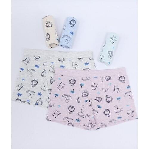5 PCS Childrens Lycra cotton underwear new cartoon boy boxer underwear new cotton boy thin underwear 4-12t