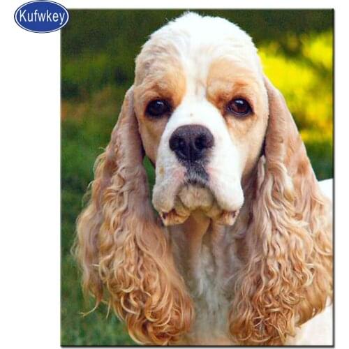 America cocker spaniel diamond embroidery rhinestones art mosaic 5d diy diamond painting puppy 3d cross-stitch dog pet icon New