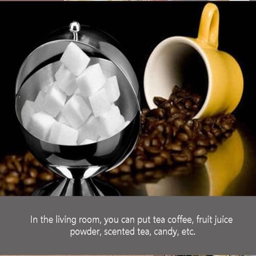 Stainless Steel Seasoning Jar Salt Pot Spherical Kitchen Bottle Sugar Bowl Condiment Spice Container Home Storage Tools