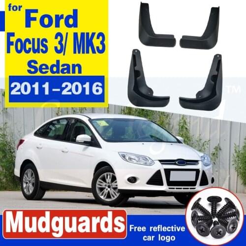 4pcs Car Fender Flares Mud Flaps Splash Guards for Ford Focus 3 MK3 Sedan 2011 2012 2013 2014 2015 2016 Mudguards Mudflaps