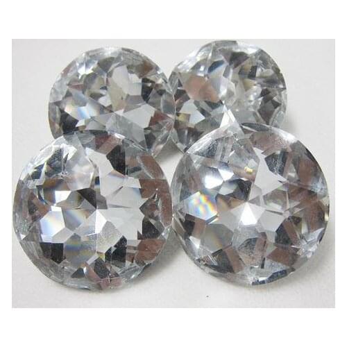 Sofa , bag buckles 200 PCS 18mm glass Gem flower pattern CRYSTAL BUTTONS WITH METAL CAPS FOR SOFA FURNITURE ACCESSORIES SEWING