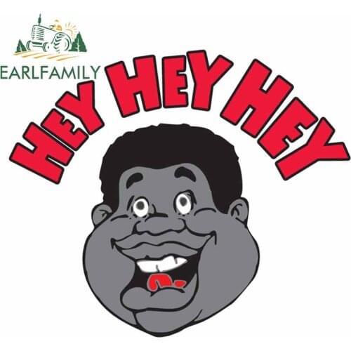 EARLFAMILY 13cm x 11cm for Hey Hey Hey Motorcycle Car Stickers Bumper Window Sticker Fashion DIY Hip Hop Vehicle Graffiti Decal