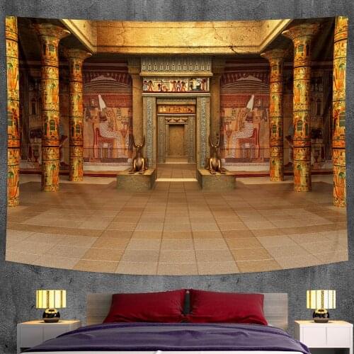 Egyptian mural tapestry bedroom home decoration Bohemian decoration psychedelic scene yoga mat sofa blanket bed sheet
