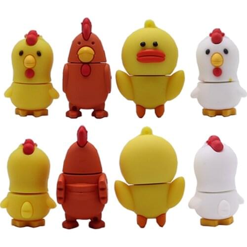 Pendrive cartoon Chicken usb flash drive 4GB 8GB 16GB 32GB 64GB cute animal memoria usb stick creative gift pen drive cle usb2.0