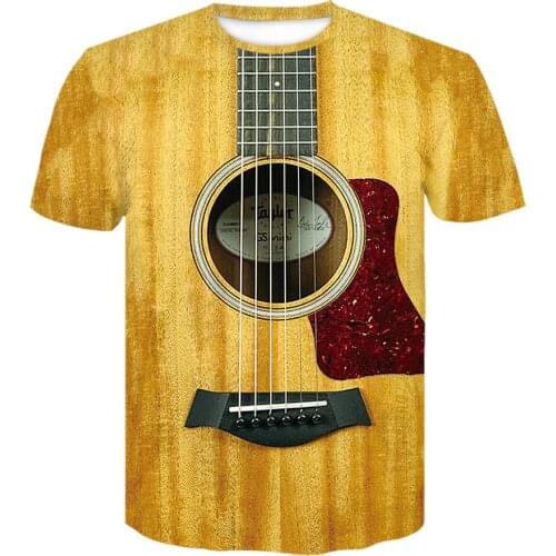 Rock Music Guitar 3D Tshirt 2021 summer Men/Women T shirt Fashion print T-shirt Casual tshirt Streetwear Men clothes shirt