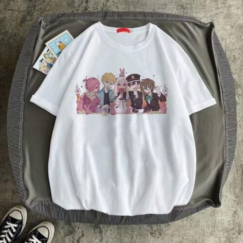 Japanese Anime Hanako Kun T Shirt Women Summer Cartoon Kawaii Tshirt Harajuku Ulzzang Tees Tops Clothes aCsual Tshirt Female Y2K