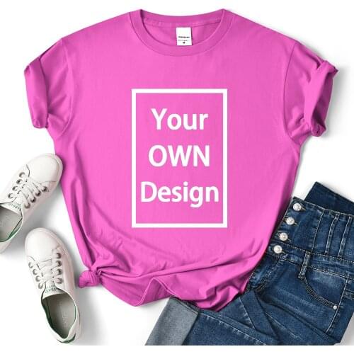 Your OWN Design Brand Logo/Picture Custom Men And Women DIY Cotton T shirt Short Sleeve Casual T-shirt Tops Tee 12 Color Loose