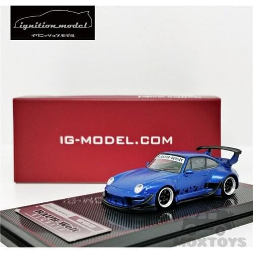 IG 1:64 RWB 993 Matte Blue Metallic Diecast Model Car