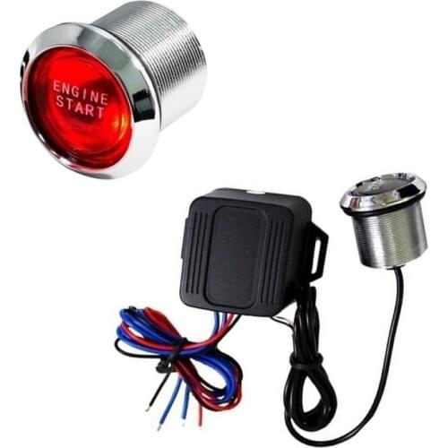 Push Start Button Professional Keyless ABS Ignition Starter Red Switch for Car Accessories