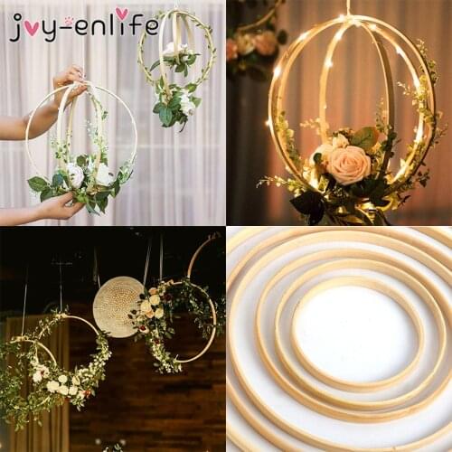 1/5pcs DIY Catcher Ring Embroidery Hoop Bamboo Circle Round Wooden DIY Art Craft Cross Stitch Tools Flower Wreath Home Decor
