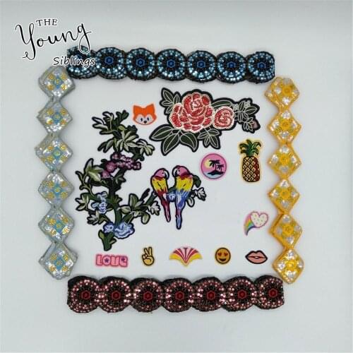 Hot sale Cartoon Embroidery Hot melt adhesive Applique Embroidery Badges patch DIY Sewing Clothing Accessory Patches C5772-C5792