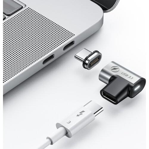 Magnetic Usb C Adapter 100W Charge Usb3.1 Type C Cable To Usbc 24-Pin 10Gbs Data Transfer 4K Video USB Hub for Macbook Connector