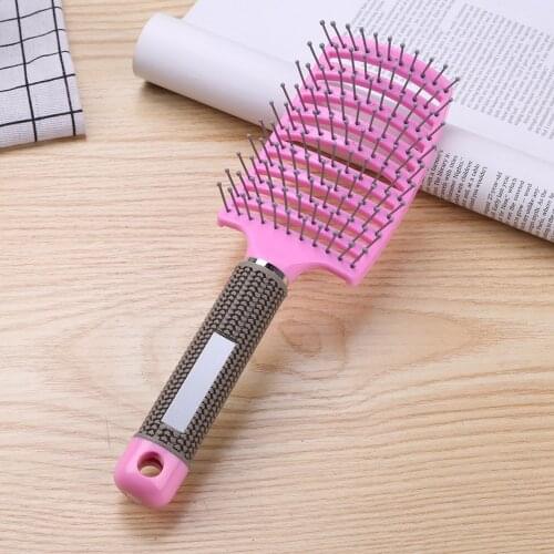 8 Colors Hair Scalp Massage Comb Bristle Nylon Hairbrush Women Wet Curly Detangle Hair Brush for Salon Hairdressing Tools