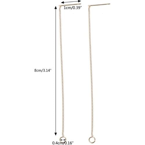 DIY Ear Wire Thread With Jump Ring 3.5" Dangle Earring Connectors Jewelry Making Dropshipping
