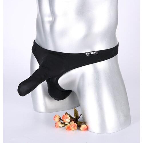 Sexy 2019 Novelty Man Sexy T-back Thongs Male Gay Bulge Penis Elephant Mini Thongs Underwear Gay Male Funny Jockstrap G Strings