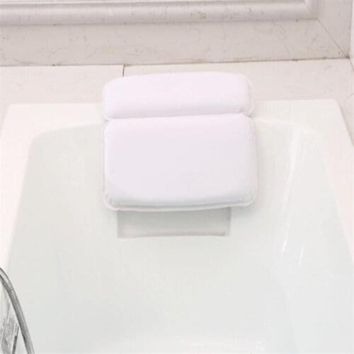 Bathroom Pillow Non-slip Home Spa Bath Pillow Headrest Eco-friendly Powerful Suction Cups Bath Tub Pillow Hot Tub Accessories