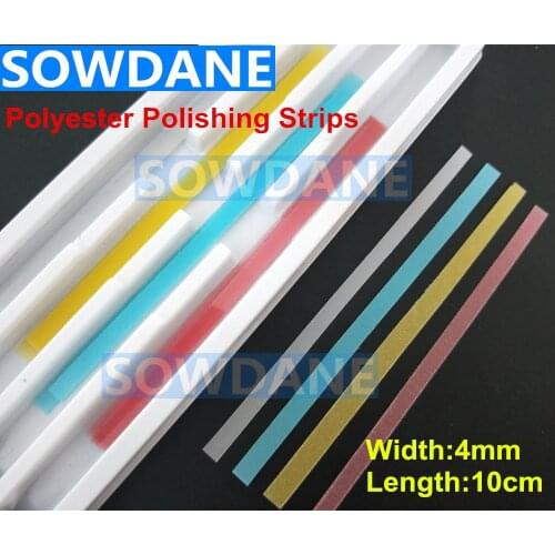 40pcs of 4mm Width Dental Polyester Polishing Stick Strip Single Side polishing Polystrips Whitening Materials Colorful type