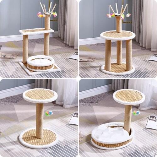 Cat climbing frame four seasons rattan mat cat nest tree one cat scratch board toy cat jumping platform scratch column cat shelf