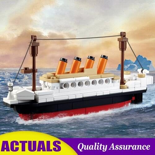 RMS Titanic Cruise Ship Sluban Compatible 1ed Movie Building Blocks DIY Boat Creative Bricks Educational Toys for Children