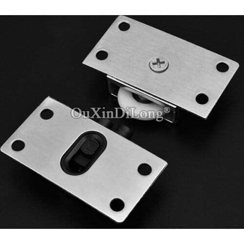 20Pairs Stainless Steel Sliding Door Rollers Pulleys Wheels Smoothly&Mute Runners For Cupboard Wardrobe Cabinet Install Up&Down