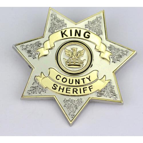 TV The Walking Deads Officer Metal Pin County Sheriff Clothes Shirt Jeans Brooch Badge Charm Pins Brooches for Women Men