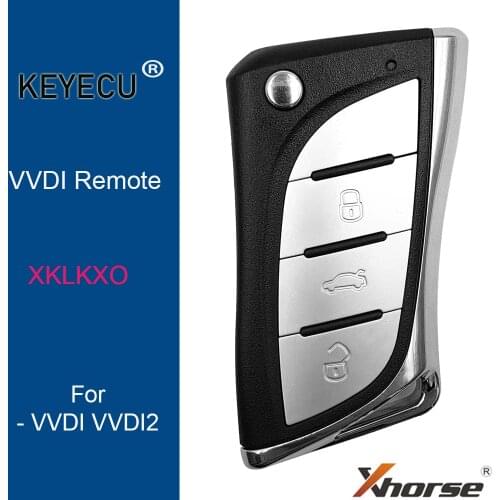 Xhorse XKLEX0EN Flip for Lexus Style 3 Buttons Universal Remote Car Key for VVDI2 /VVDI MINI Key Tool / VVDI Key Tool Max
