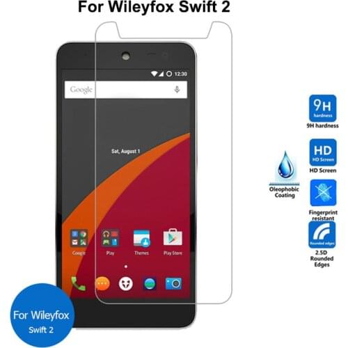 For Wileyfox Swift 2 Tempered Glass Screen Protector Safety Protective Film on Swift2 Plus Cover Guard Pelicula De Vidro 2.5D 9H