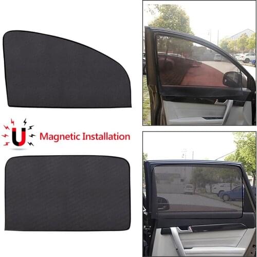 UV Protection Curtain Summer Mesh Magnetic Car Side Window Sun Shade Auto Window Sun Visor Shield Sunshade Protector Film