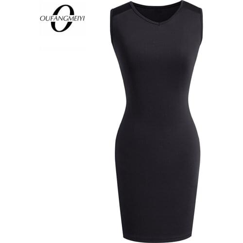 Summer Women Elegant Short Sleeve O Neck Classice Sold color Brief Sexy Dress E414