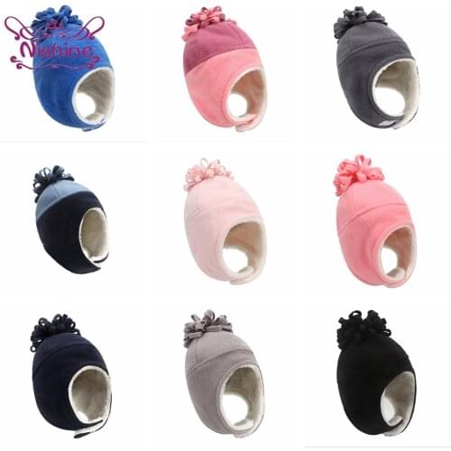 1 PCS Soft Skin-friendly Warm Childrens Hats Baby Girls Fashion Protect Ears Caps Toddler Headwear Hair Accessories Photo Props