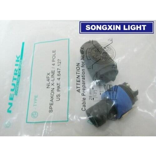 1pcs XIASONGXIN LIGHT NEUTRIK New type NL4FX Speakon 4 Pole Plug Male Audio Speaker Connectors