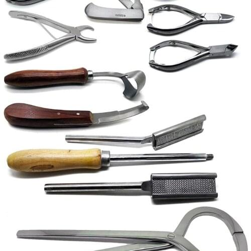 10 Pcs Veterinary Horse Hoof Knife Tester Forceps Rasp