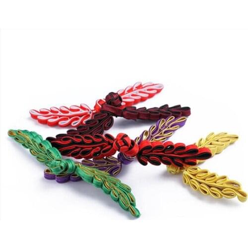 100 PCS 11CM Chinese Knot Button Chinese Style Leaf Handmade Cheongsam Coat Ethnic Style Tang Suit Accessories Hanfu Buttons