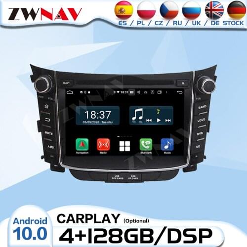 128G 2 Din Android Radio Receiver For Hyundai Elantra I30 2011 2012 2013 2014 Audio Stereo Video Player GPS Multimedia Head Unit